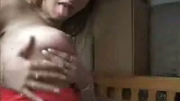 Truly hot amateur European bitch jiggles her big tits