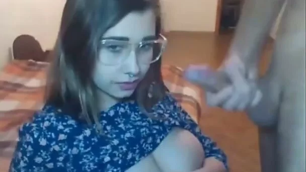 This shameless coed looks prettier with my dick in her mouth