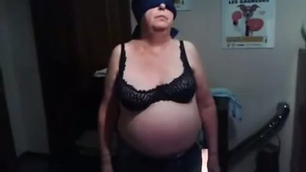 Mature fat wife in black lingerie is ready for some submission fun
