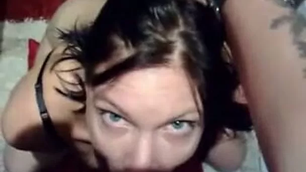 Slutty amateur wife of mine loves sucking and jerking my cock