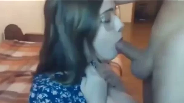 This shameless coed looks prettier with my dick in her mouth