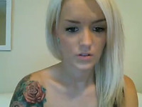 This tattooed cam whore is incredible and she loves her job a lot