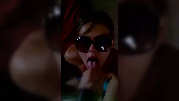 This amateur slut likes to wear sunglasses and she is a nasty black cock lover