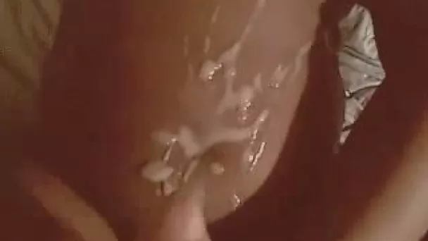 My buddy cums hard on a cute belly of his own wifey