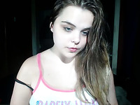 Lewd plump teen with nice tits and pussy loves to pleasure herself on webcam