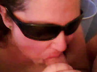Hot MILF in sunglasses gave the best blowjob of my life