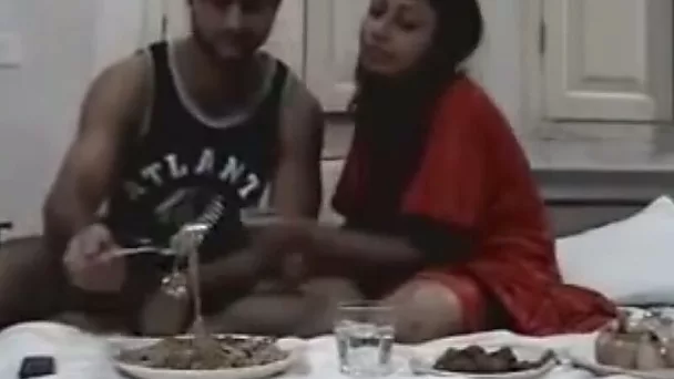 Enjoying some hot honeymoon sex in front of the camera