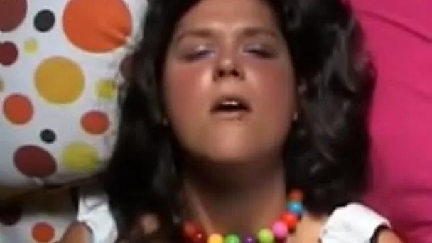 My friend taped cute face of his brunette natural GF during mish fuck