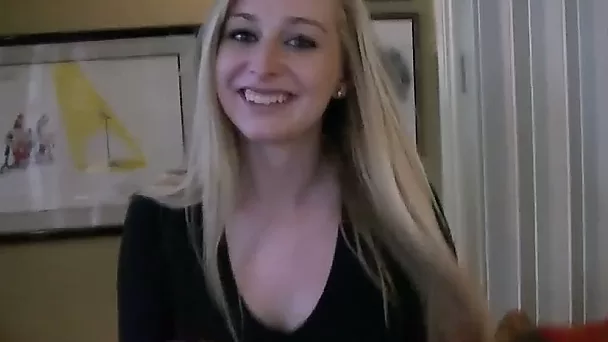 Bright bosomy blonde babe is such a naughty expert in blowing a lollicock