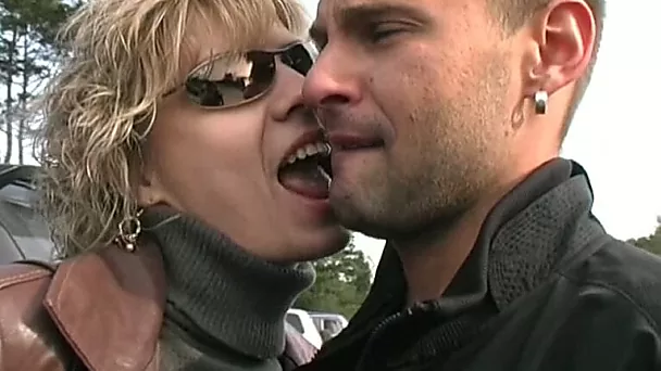 Just a horny blonde Russian chick getting hot for this dude
