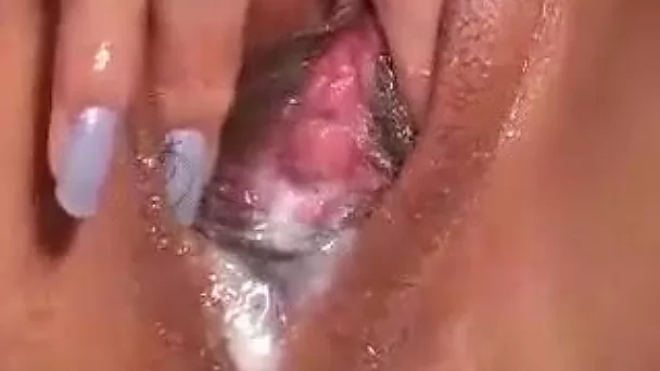 Just see and savor wet shaved pussy with lots of pussy juice
