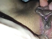 Nice closeup was shot while wet lubed pussy and anus were teased