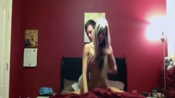 Amateur auburn gal with small tits is hammered from behind hard enough