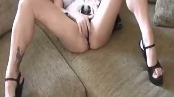 Svelte blond hottie gets her pussy drilled doggy style