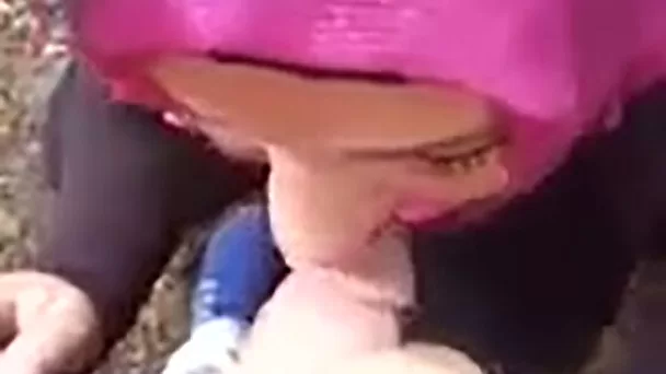 This Turkish whore is brave enough to suck a dick in public
