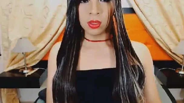 Horny Shemale Plays her Hard Cock