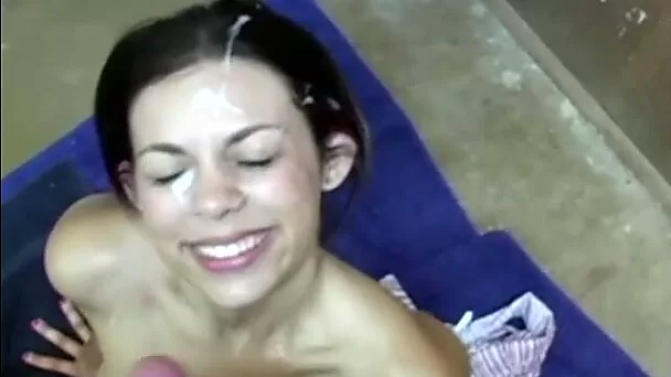 Gal with natural small tits is good at deepthroating my strong cock