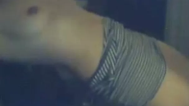 Lovely latina brunette showing off her boobies on webcam