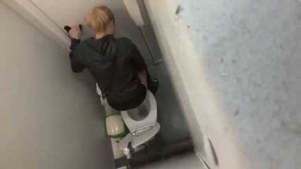 Hidden camera in public toilet