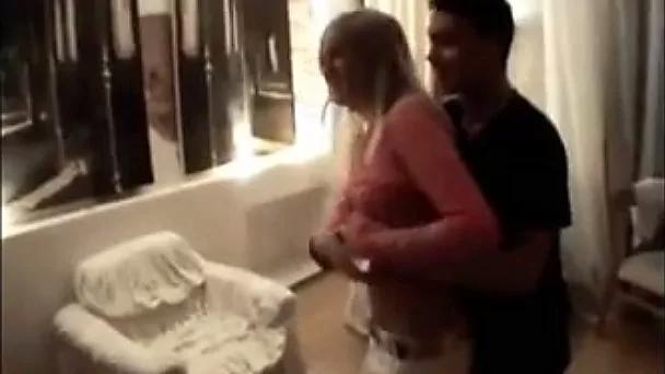 Torrid amateur bitch with tight tits is really happy to fuck hard