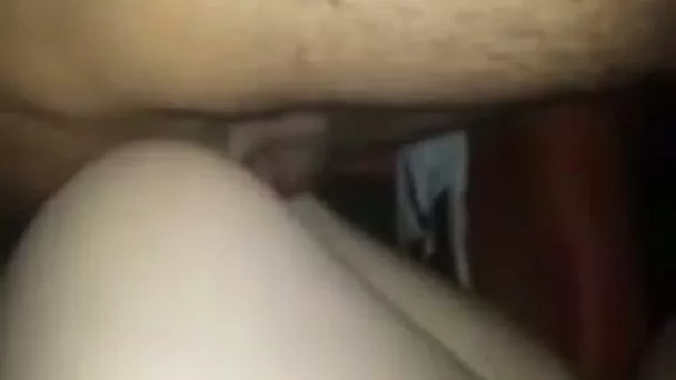 Friend bangs his quite bootyful and pale wife's slit from behind and mish