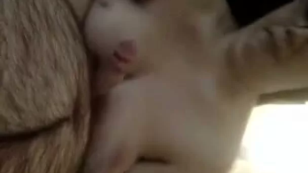 Busty and chubby brunette wife busy with my cock in her mouth