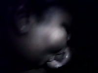 Sucking big black dick deepthroat while he makes an amateur video