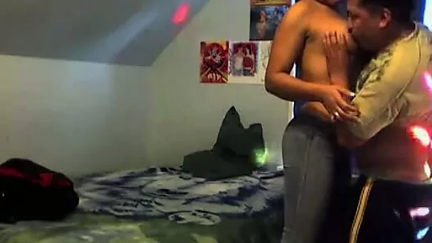 Fucking a hot and busty latina prostitute on cam at home