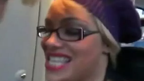 These German blondes take turns sucking his dick on public transportation