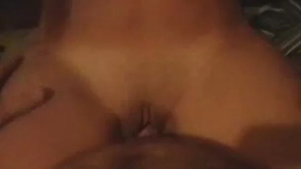 Horny whore makes a meal out of her lover's dick and then she fucks him on top
