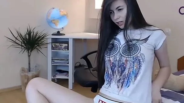 A wad of cash is all this webcam model can think of and she's cute