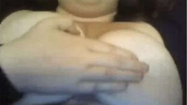 Busty brunette BBW drills her snatch with fingers