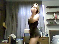 Sweet amateur hottie on webcam strip dances for me