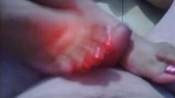 My babe Jessica with tender smooth soles gave me unforgettable foot job