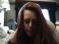 Banging my red-haired girlfriend in doggy position