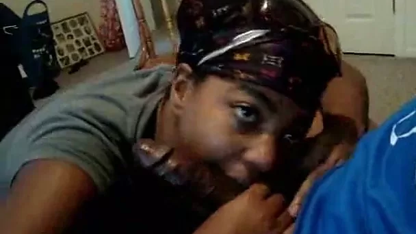 My lustful ebony GF knows how to give a good blowjob