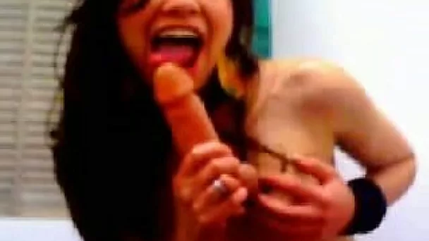 I am a hot Latina chick and I love playing with my sex toy on webcam