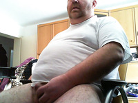 This fat dude is obsessed with jerking off on webcam