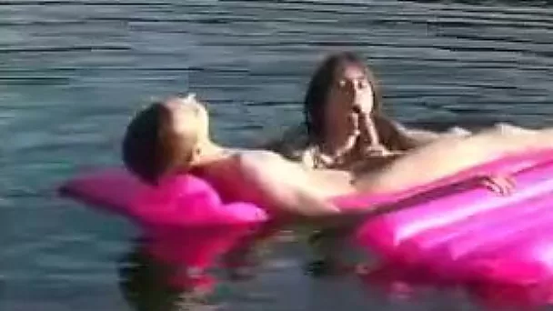Sassy brunette amateur teen is fucking her BF outdoor