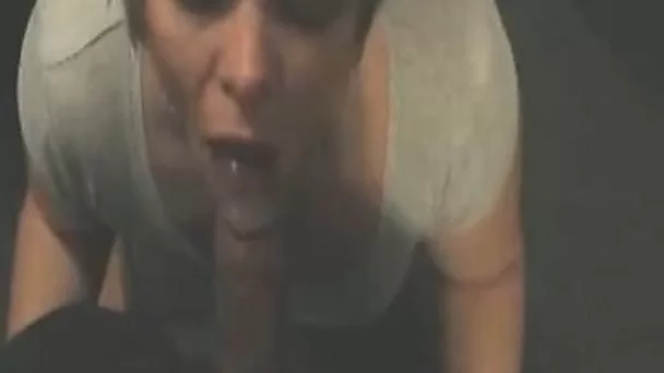 Boss's mature secretary was happy to suck my sweaty BBC in basement