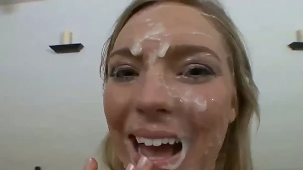 A perfect facial compilation and the girls are so naughty