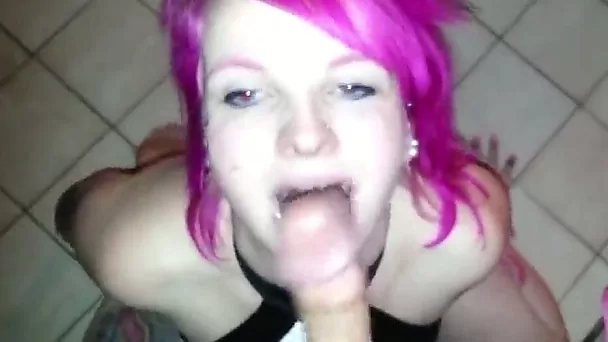This pink haired coed loves dick more than she loves oxygen