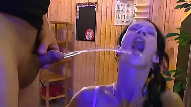 Hot brunette loves to suck dick and drink piss