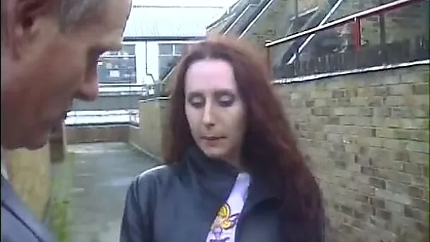Chubby redhead hun with big ass blows and tops  hard cock