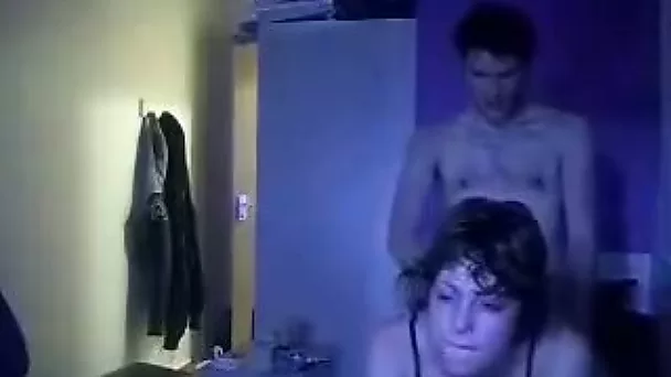 Chunky milf submits to a skinny young boyfriend on cam
