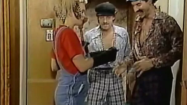 Moustached brunette man wants to bang this blonde chick