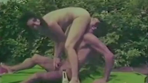 Retro intense blowjob from sexy and kinky blonde babe with nice titties