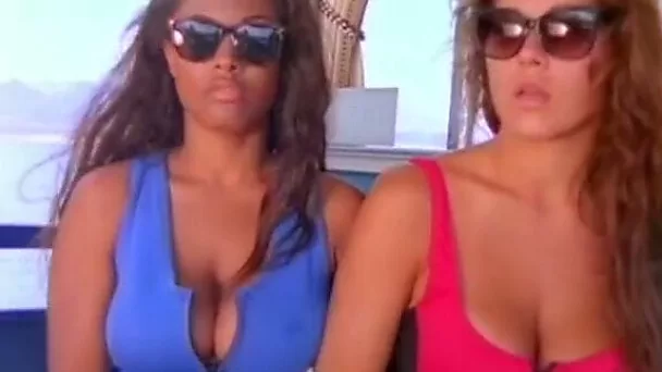 Two sweet dreamly babes go for a ride on the cutter