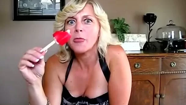 Sexy big boob blonde wife milking a big cock