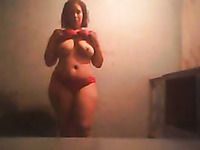 Striptease show by my full figured busty Egyptian goddess